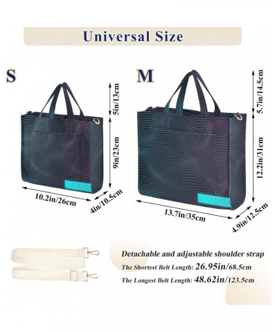 Pearly Neon Line Women's Tote Bag Satchel Handbag with Adjustable Shoulder Strap for Work College Travel $15.95 Totes