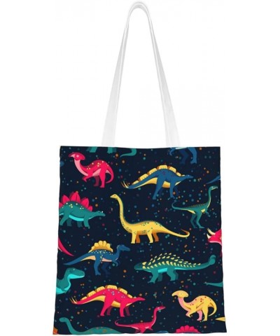 Dinosaurs Single Shoulder Fashion Canvas Tote Shopping Bags Handbags For Men And Women Dinosaurs32 $10.53 Totes