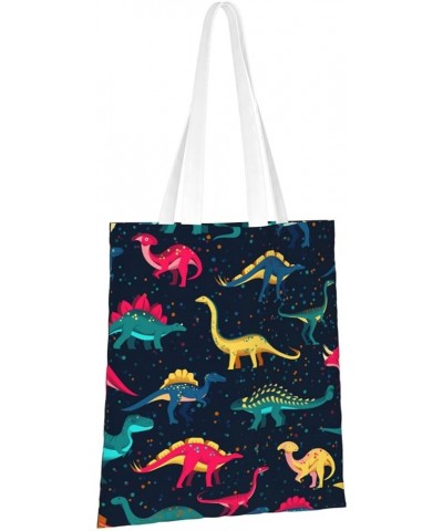 Dinosaurs Single Shoulder Fashion Canvas Tote Shopping Bags Handbags For Men And Women Dinosaurs32 $10.53 Totes