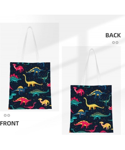 Dinosaurs Single Shoulder Fashion Canvas Tote Shopping Bags Handbags For Men And Women Dinosaurs32 $10.53 Totes