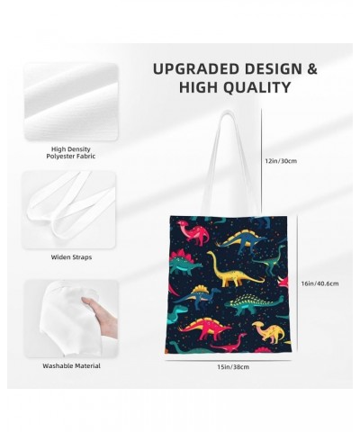 Dinosaurs Single Shoulder Fashion Canvas Tote Shopping Bags Handbags For Men And Women Dinosaurs32 $10.53 Totes