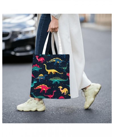 Dinosaurs Single Shoulder Fashion Canvas Tote Shopping Bags Handbags For Men And Women Dinosaurs32 $10.53 Totes