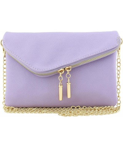 Envelope Wristlet Clutch Crossbody Bag with Chain Strap Lavender $12.13 Wristlets