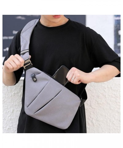 Sling Crossbody Bags Anti-thief Slim Personal Flex Bag Safe Purse Bags for Women Men Waterproof Grey Right Hand $15.78 Crossb...