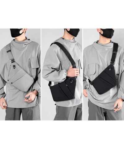 Sling Crossbody Bags Anti-thief Slim Personal Flex Bag Safe Purse Bags for Women Men Waterproof Grey Right Hand $15.78 Crossb...