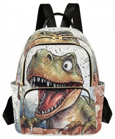 Medium Fashion Backpack for Women Cute Funny Dinosaur Print Ladies Travel Daypack Aesthetic Shoulder Bag 10.2×5.1×12.5 IN $20...