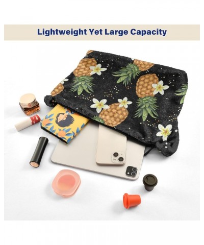 Fruit Women Boho Handbag Frangipani Pineapple Underarm Bag Tote Bag Shoulder Bag Crossbody Bag Fluffy Cell Phone Purse Patrio...