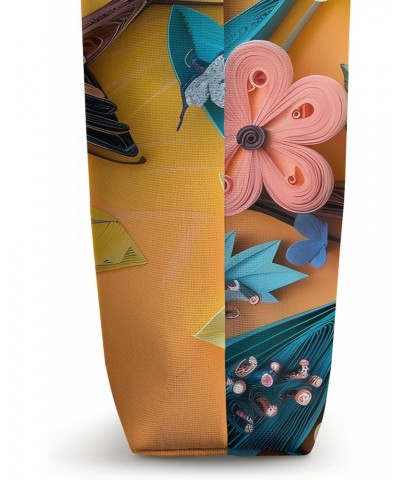 Enchanting Paper Art Style Quilling Bird Floral Elegance Tote Bag $14.49 Totes