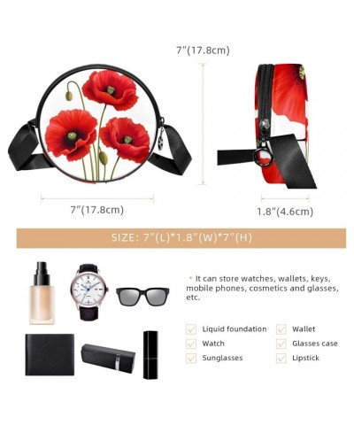 Crossbody Bags for Women,Crossbody Bag Men,Small Sling Bag,Plant Red Flower,Crossbody Purse $9.71 Crossbody Bags