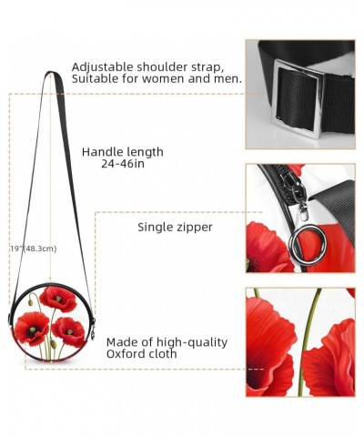 Crossbody Bags for Women,Crossbody Bag Men,Small Sling Bag,Plant Red Flower,Crossbody Purse $9.71 Crossbody Bags