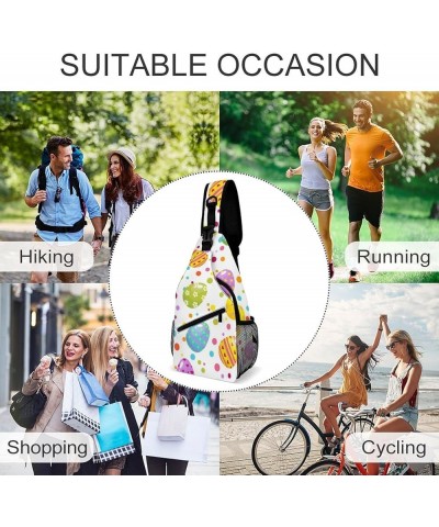 Men & Women Gym Crossbody Sack Satchel Outdoor Hiking Bag, for Colorful Eggs Sling Backpack Rucksack for Outdoors Running Cli...