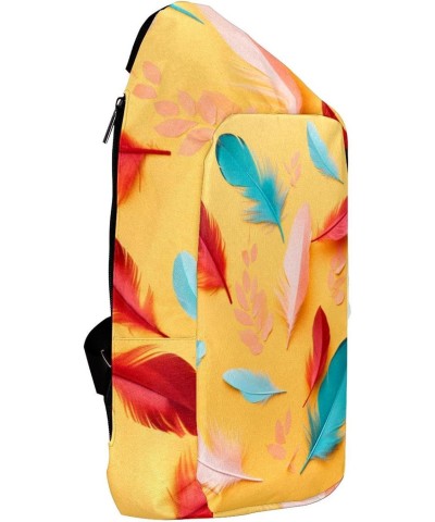 Crossbody Bags for Women,Crossbody Bag Men,Small Sling Bag,Birds Colorful Feathers,Crossbody Purse $16.37 Crossbody Bags