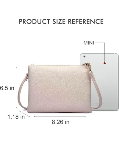 womens small crossbody strap handbag bag,Soft Leather Fabric Delicate Durable Fashion Design Grey-b $12.97 Wristlets