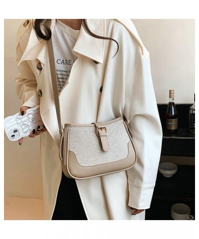 Shoulder Bags for Women Trendy Hobo Handbag Retro Clutch Purse with Zipper Closure Saddle Tote bag 2024 Khaki $13.04 Shoulder...