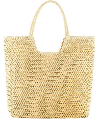 Straw Woven Women Handbag Summer Beach Fashion Tote Vacation Shopping Bags Purse Beige $17.33 Totes