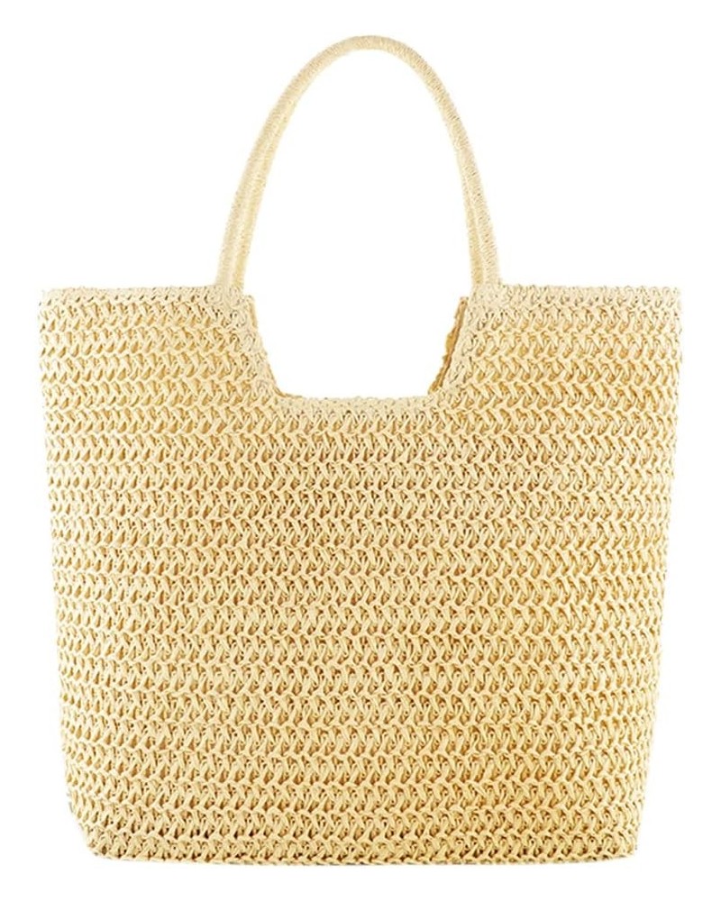 Straw Woven Women Handbag Summer Beach Fashion Tote Vacation Shopping Bags Purse Beige $17.33 Totes