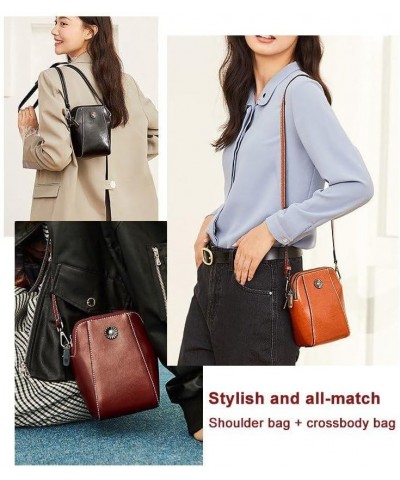 All-match Vertical Cellphone Bag, Fashion Mini Shoulder Waterproof Crossbody Wallet Phone Bag for Women inCoin Purse B $9.50 ...