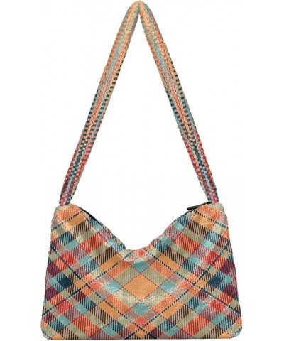 Tartan Scotland Plaid Colorful Shoulder Handbags Purse, Fuzzy Tote Women Hobo Bags Tartan Scotland Plaid Colorful1 $12.59 Totes