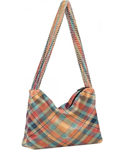 Tartan Scotland Plaid Colorful Shoulder Handbags Purse, Fuzzy Tote Women Hobo Bags Tartan Scotland Plaid Colorful1 $12.59 Totes