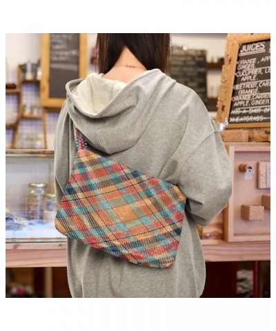 Tartan Scotland Plaid Colorful Shoulder Handbags Purse, Fuzzy Tote Women Hobo Bags Tartan Scotland Plaid Colorful1 $12.59 Totes