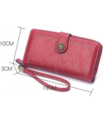 Women's Large Capacity Zip Wallet Phone Holder Clutch Travel Purse Wristlet Multi Card Organizer (Orange) Orange $18.14 Totes