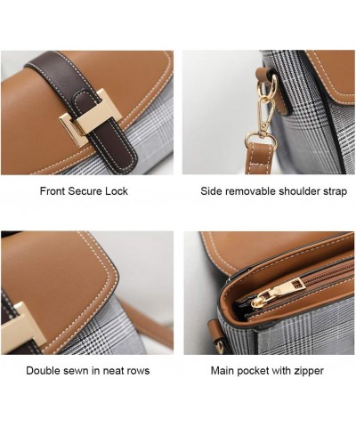 Crossbody Purse for Women Shoulder Bag Leather Waterproof Retro Fashion Handbag Small Brown $19.94 Shoulder Bags