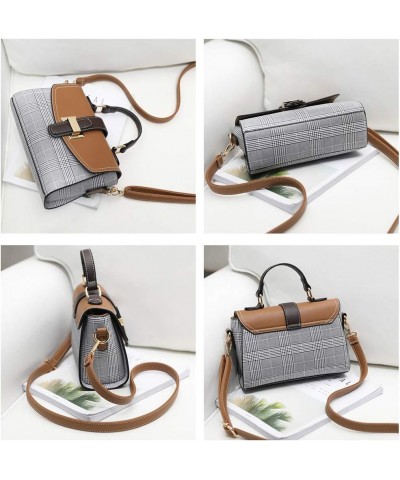 Crossbody Purse for Women Shoulder Bag Leather Waterproof Retro Fashion Handbag Small Brown $19.94 Shoulder Bags