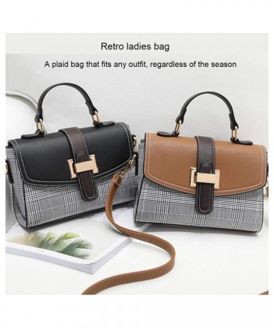 Crossbody Purse for Women Shoulder Bag Leather Waterproof Retro Fashion Handbag Small Brown $19.94 Shoulder Bags