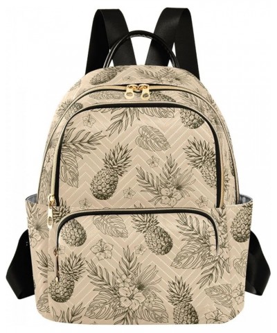 Pineapple Fruits Exotic Flowers and Leaves Casual Fashion Polyester Travel Rucksack Shoulder Bag Color Medium $18.13 Backpacks