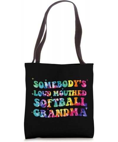 Somebody's Loud Mouthed Softball Grandma Game Day Tie Dye Tote Bag $10.08 Totes