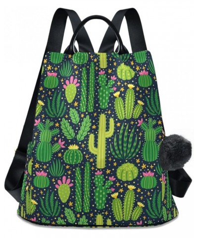 Cactus Succulent Floral Womens Backpack Purse Small Travel Backpack Anti Theft Shoulder Bag Satchel Bags for Work Travel Ladi...