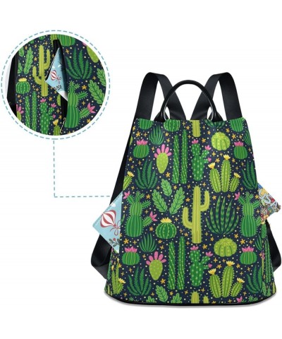 Cactus Succulent Floral Womens Backpack Purse Small Travel Backpack Anti Theft Shoulder Bag Satchel Bags for Work Travel Ladi...