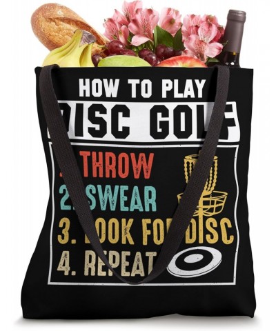 How To Play Disc Golf Frisbee Disc Golfer Humor Disc Golfing Tote Bag $11.28 Totes