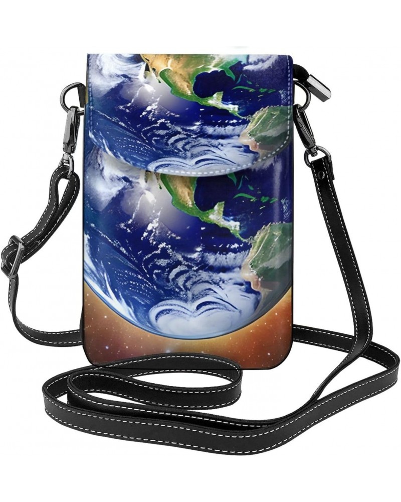 Cosmic Earth Crossbody, Zippered Cell Phone Wallet With Card Slot, Removable Shoulder Strap, 7.6 X 4.9 Inches $18.94 Crossbod...