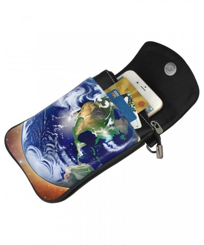 Cosmic Earth Crossbody, Zippered Cell Phone Wallet With Card Slot, Removable Shoulder Strap, 7.6 X 4.9 Inches $18.94 Crossbod...