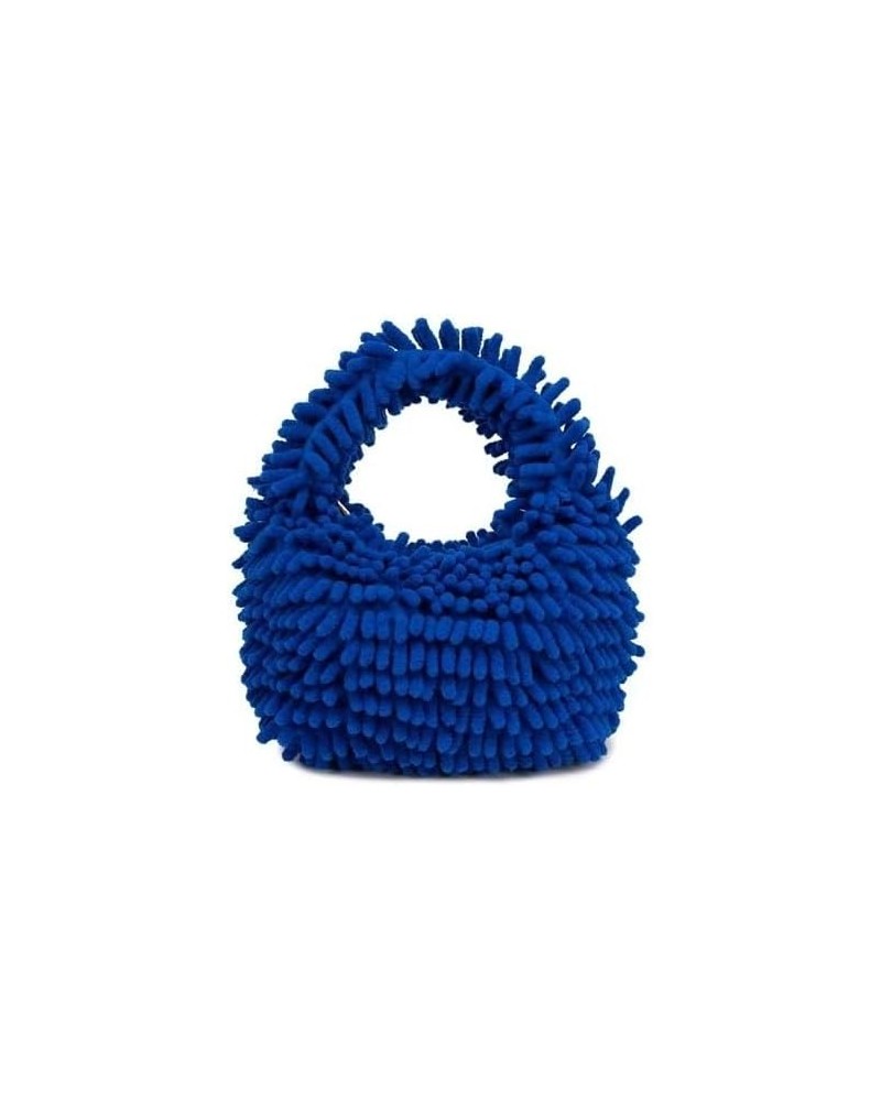 Fuzzy Purse, Tote Bag, Cute Plush Purse for Women small handbags, mini handbags D Blue $12.84 Crossbody Bags