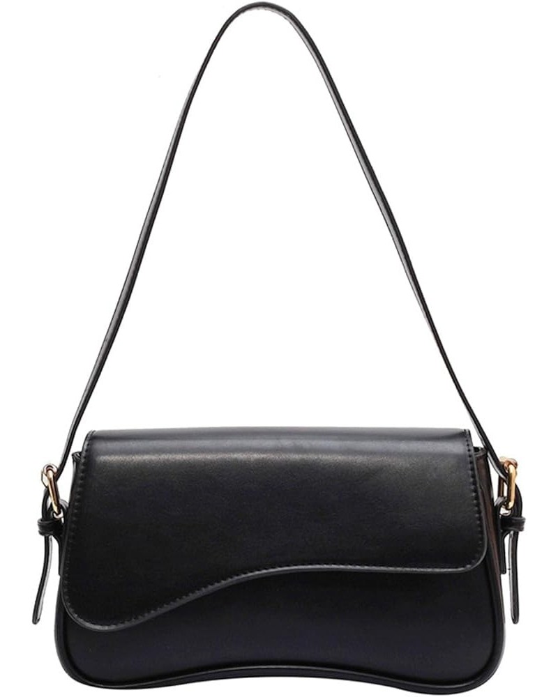 Shoulder Bag for Women Trendy Crossbody Purse Vegan Leather Hobo Handbags Clutch with Removable Strap Black $12.76 Hobo Bags