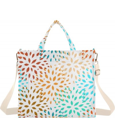 Colorful Floral Tote Bag for Women Corduroy Shoulder Bag Tote Handbag Travel Crossbody Bag for Office Trip Birthday Gifts Mul...