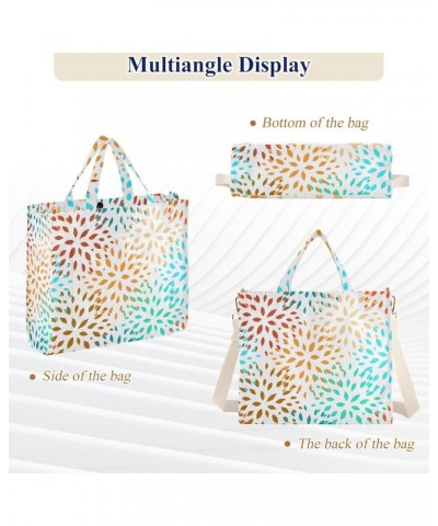 Colorful Floral Tote Bag for Women Corduroy Shoulder Bag Tote Handbag Travel Crossbody Bag for Office Trip Birthday Gifts Mul...