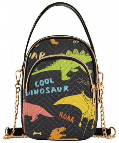 Dinosaurs Crossbody Bags for Women Cell Phone Purse Wallet with Removable Chain Shoulder Handbag for Travel Work Phone Passpo...