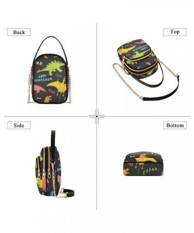 Dinosaurs Crossbody Bags for Women Cell Phone Purse Wallet with Removable Chain Shoulder Handbag for Travel Work Phone Passpo...