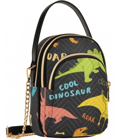 Dinosaurs Crossbody Bags for Women Cell Phone Purse Wallet with Removable Chain Shoulder Handbag for Travel Work Phone Passpo...