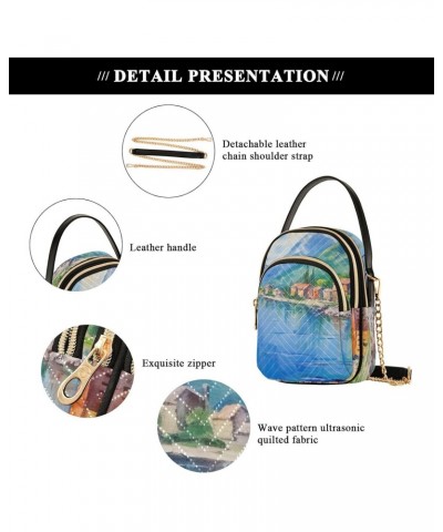 Lakeside View Small Crossbody Sling Bag for Women Cell Phone Purse Bag Shoulder Handbags with 3 Pockets $15.07 Crossbody Bags