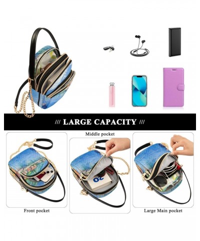 Lakeside View Small Crossbody Sling Bag for Women Cell Phone Purse Bag Shoulder Handbags with 3 Pockets $15.07 Crossbody Bags