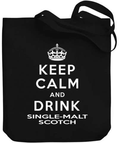 Keep calm and drink Single Malt Scotch Canvas Tote Bag 10.5" x 16" x 4 $17.60 Totes