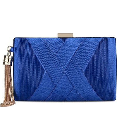 Tassel Evening Bags Clutch Purses for Women for Wedding Prom Night out Party Blue $11.71 Evening Bags