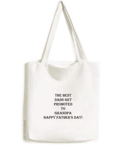 Dad Promoted to Grandpa Father's Festival Tote Canvas Bag Shopping Satchel Casual Handbag $15.50 Totes