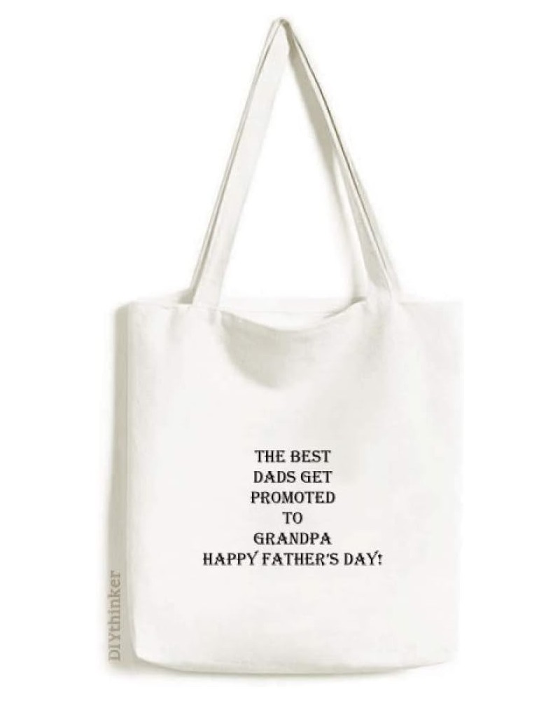 Dad Promoted to Grandpa Father's Festival Tote Canvas Bag Shopping Satchel Casual Handbag $15.50 Totes