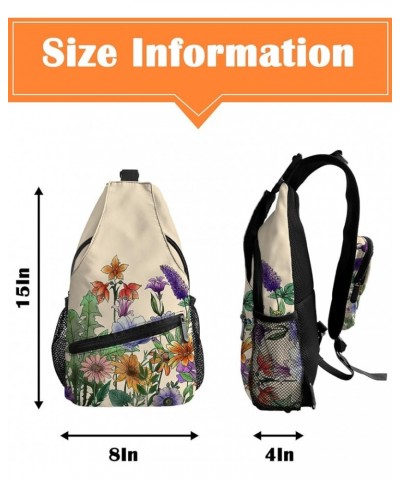 Sling Bag Crossbody Bag for Women Men Baroque Retro Mid-Century Navy Blue Euporean Pattern Waterproof Hiking Backpack Lightwe...