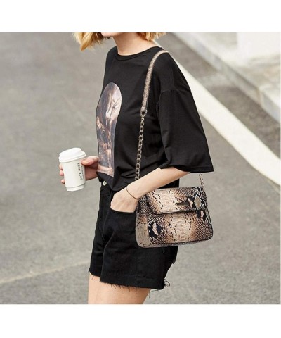 Retro Snakeskin Pattern Crossbody Bags Envelope Clutch Purse for Women Evening Party Prom Chain Shoulder Handbag Black $10.79...